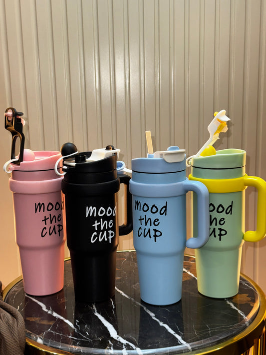 Mood the Cup Insulated Stainless Steel Tumbler with Handle – 900ml | Daily Clink