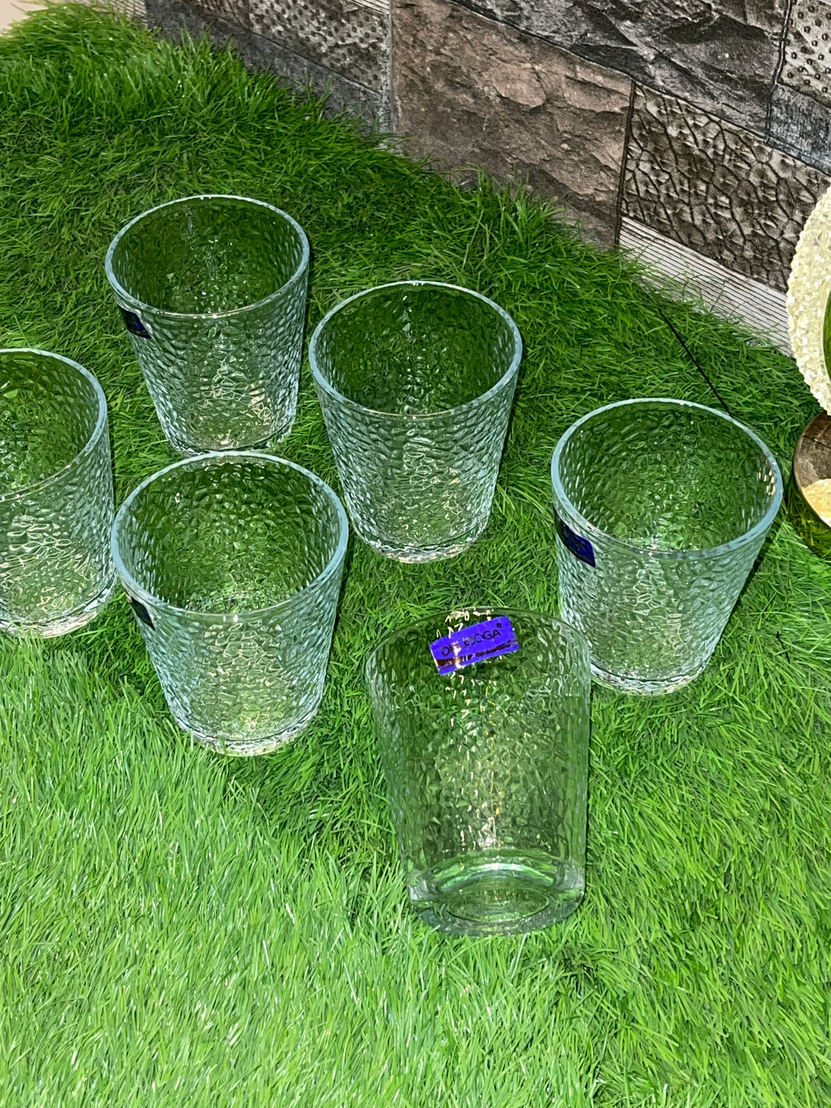 DSY5840-1 | Textured Glass Set - 6 Pcs