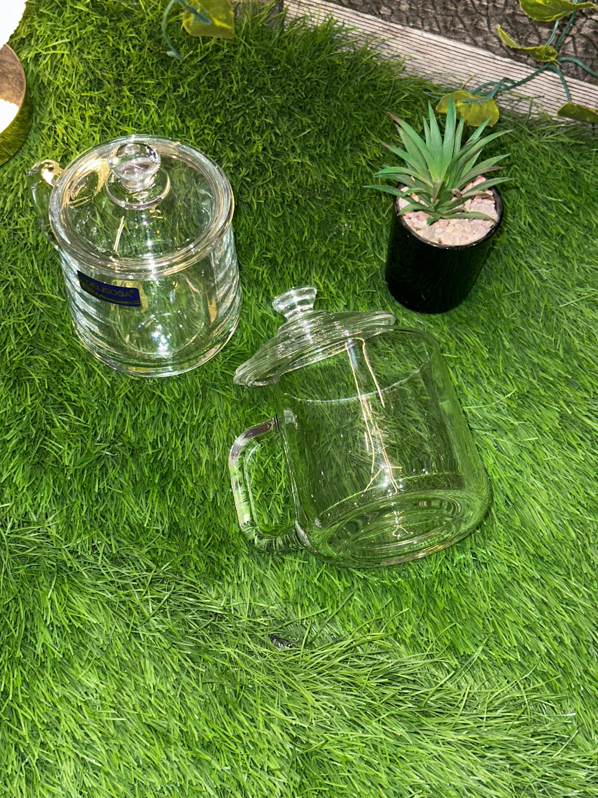 Crystal Glass Mug with Lid | Daily Clink ☕️🤍