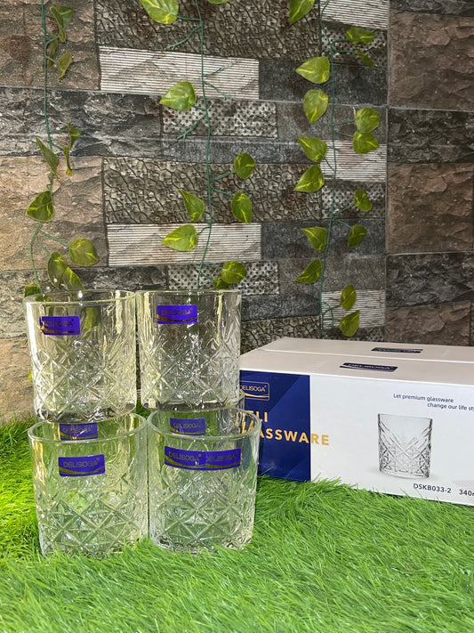 DSKB033-2 | Crystal Cut Glass Tumblers – Set of 6 ✨