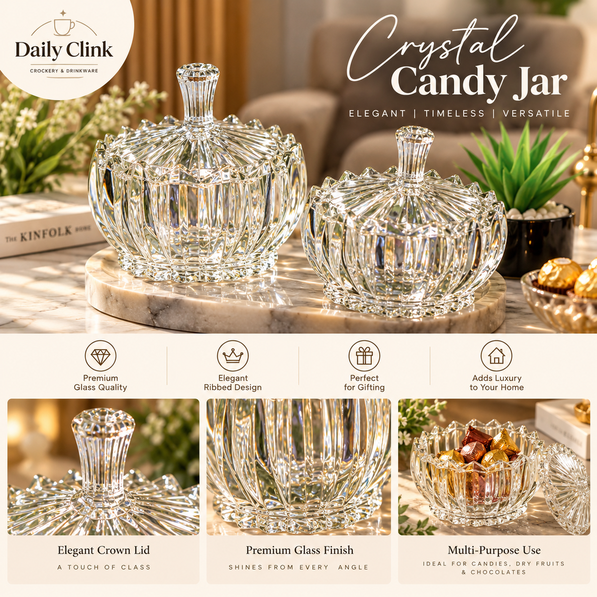 Crystal Candy Jar | Daily Clink ✨