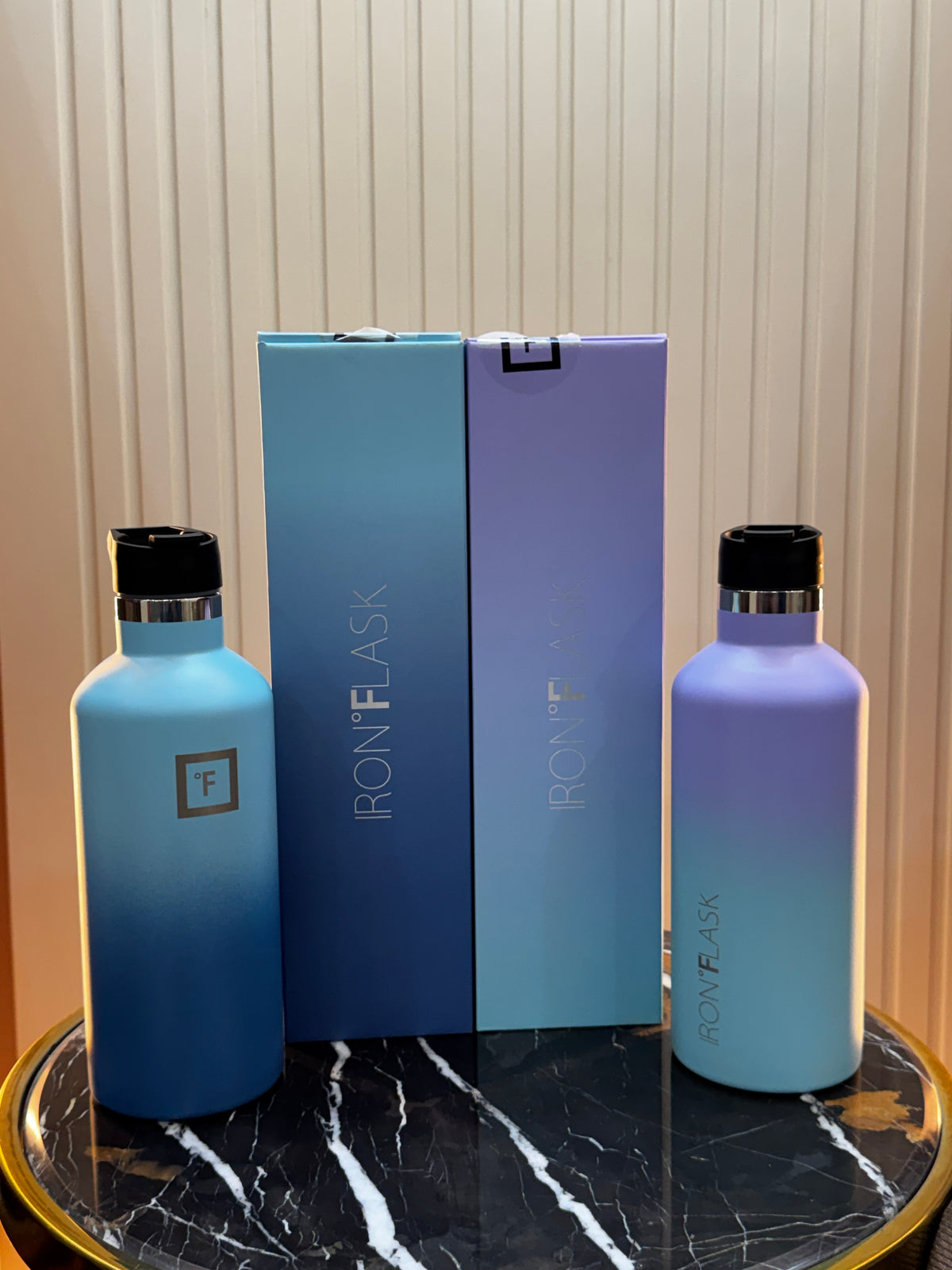 Iron Flask Gradient Stainless Steel Water Bottle | Blue & Lavender Mint | Daily Clink