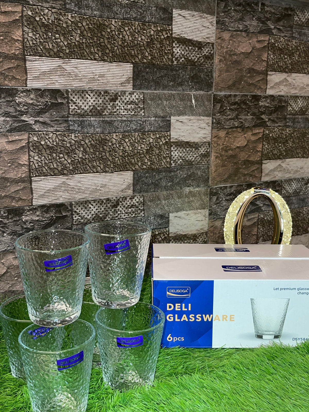 DSY5840-1 | Textured Glass Set - 6 Pcs