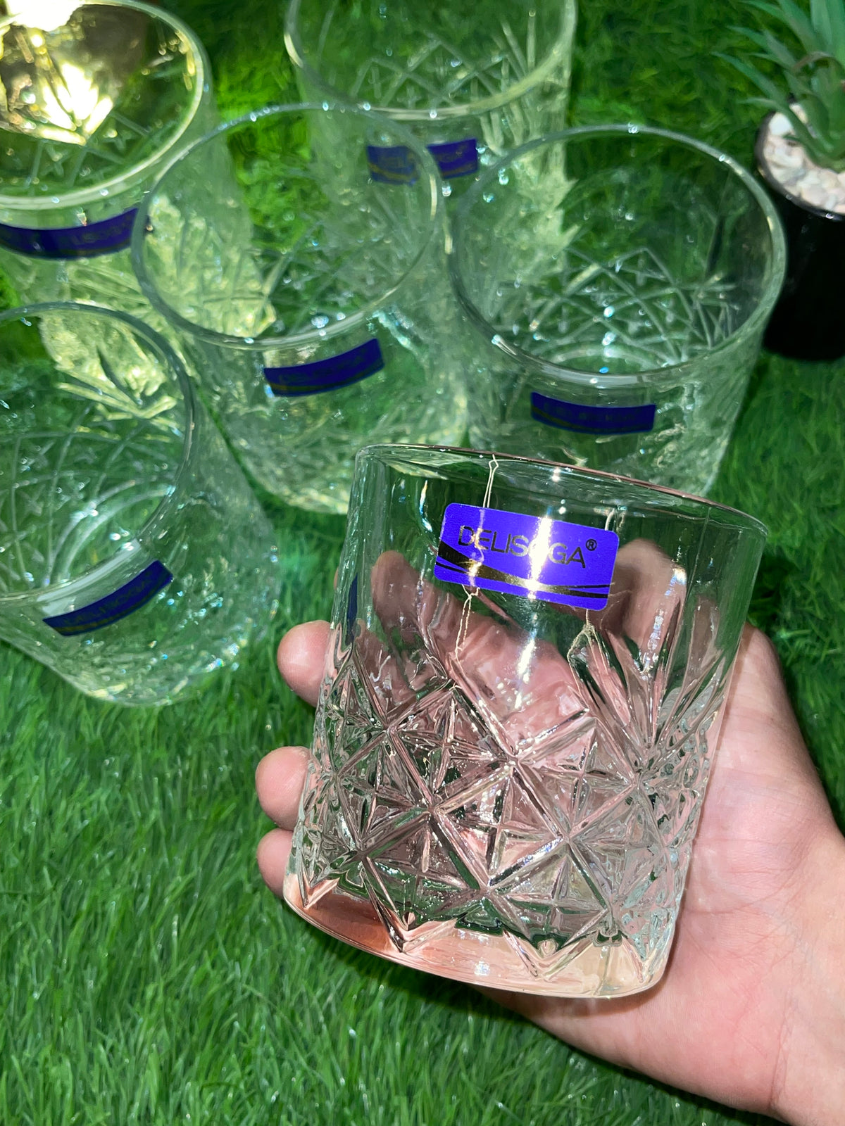 DSKB033-2 | Crystal Cut Glass Tumblers – Set of 6 ✨