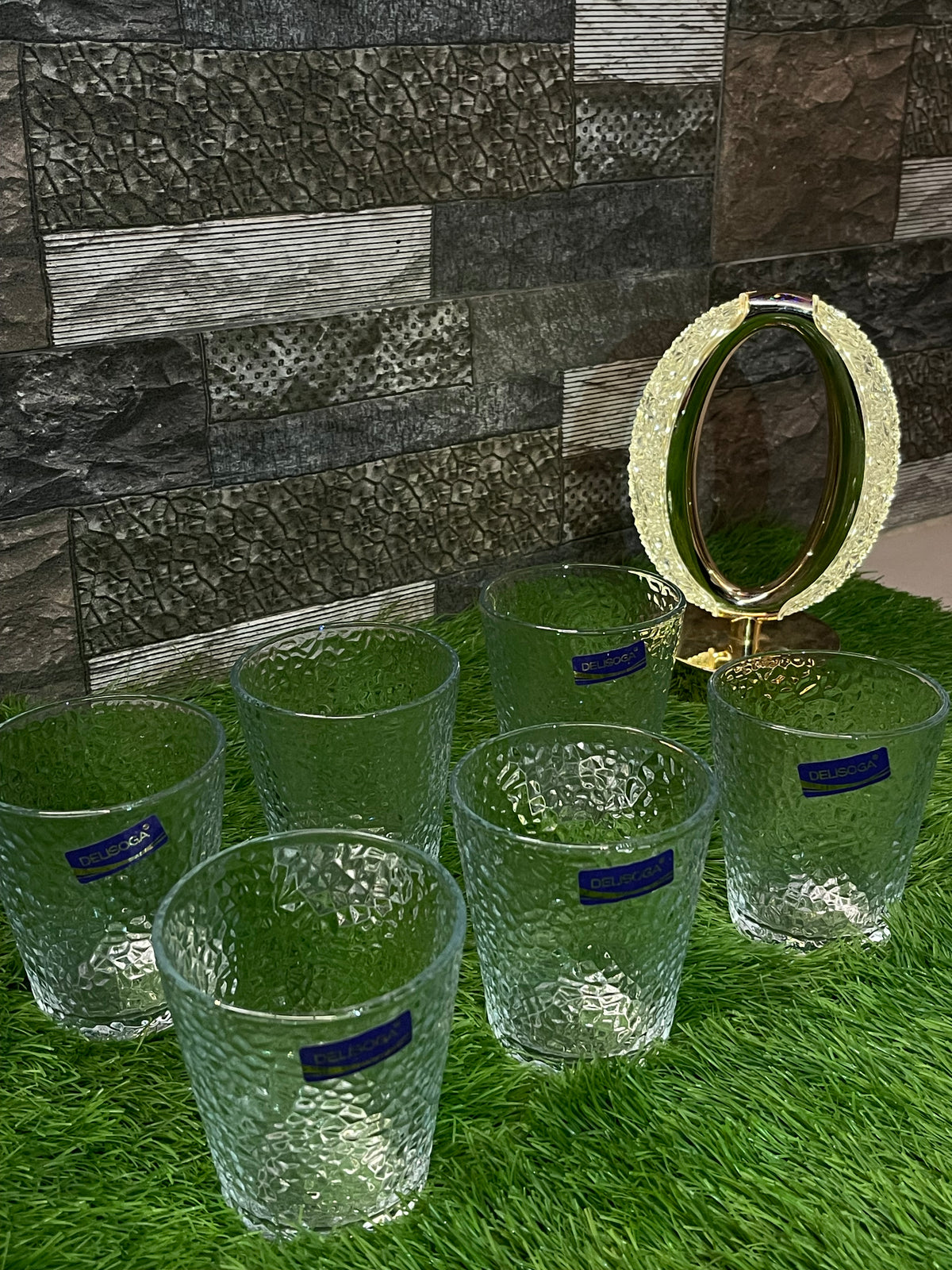 DSY5840-1 | Textured Glass Set - 6 Pcs