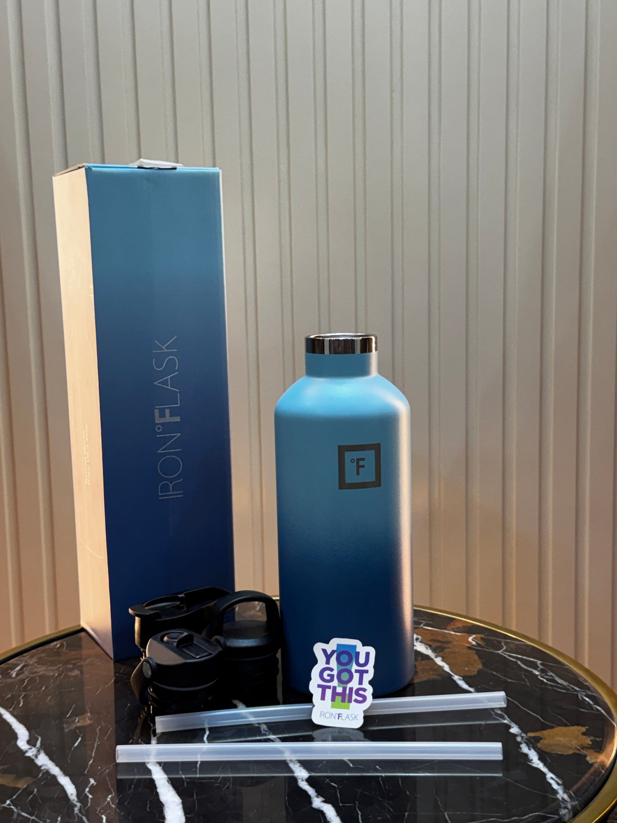 Iron Flask Gradient Stainless Steel Water Bottle | Blue & Lavender Mint | Daily Clink