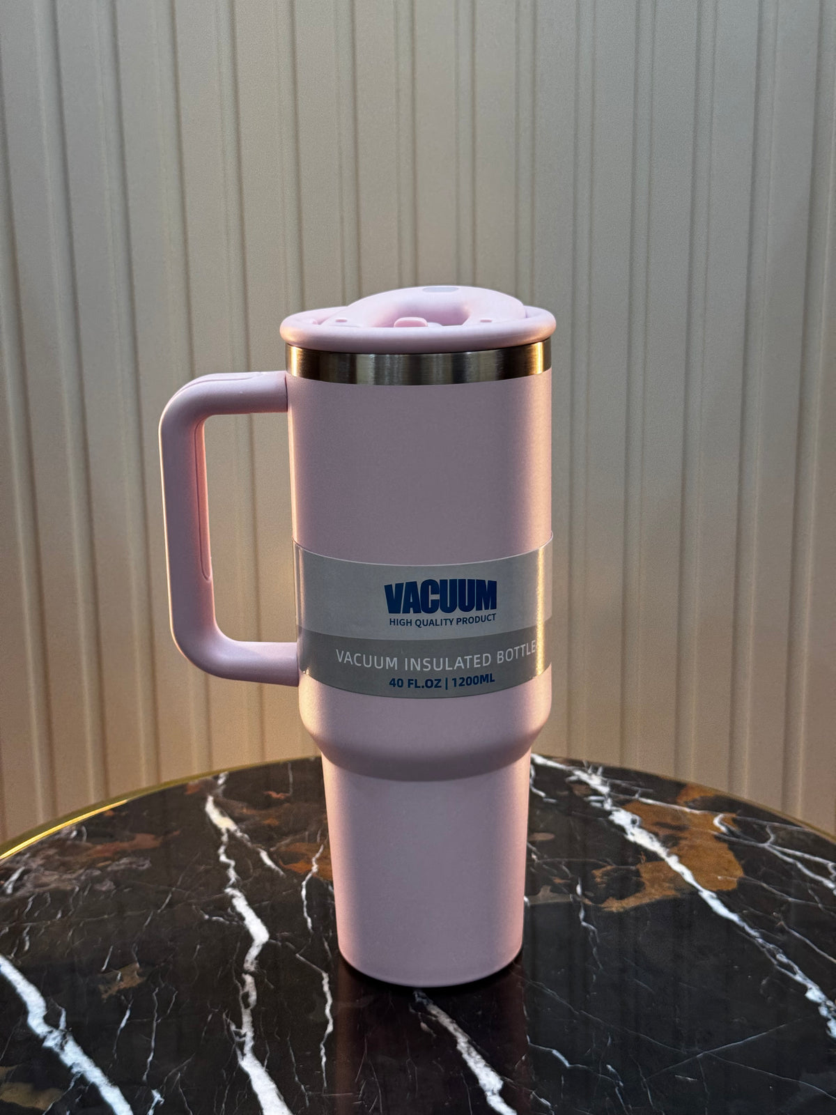Daily Clink Pink Vacuum Insulated Tumbler with Handle & Straw – 1200ml (40oz) 🎀