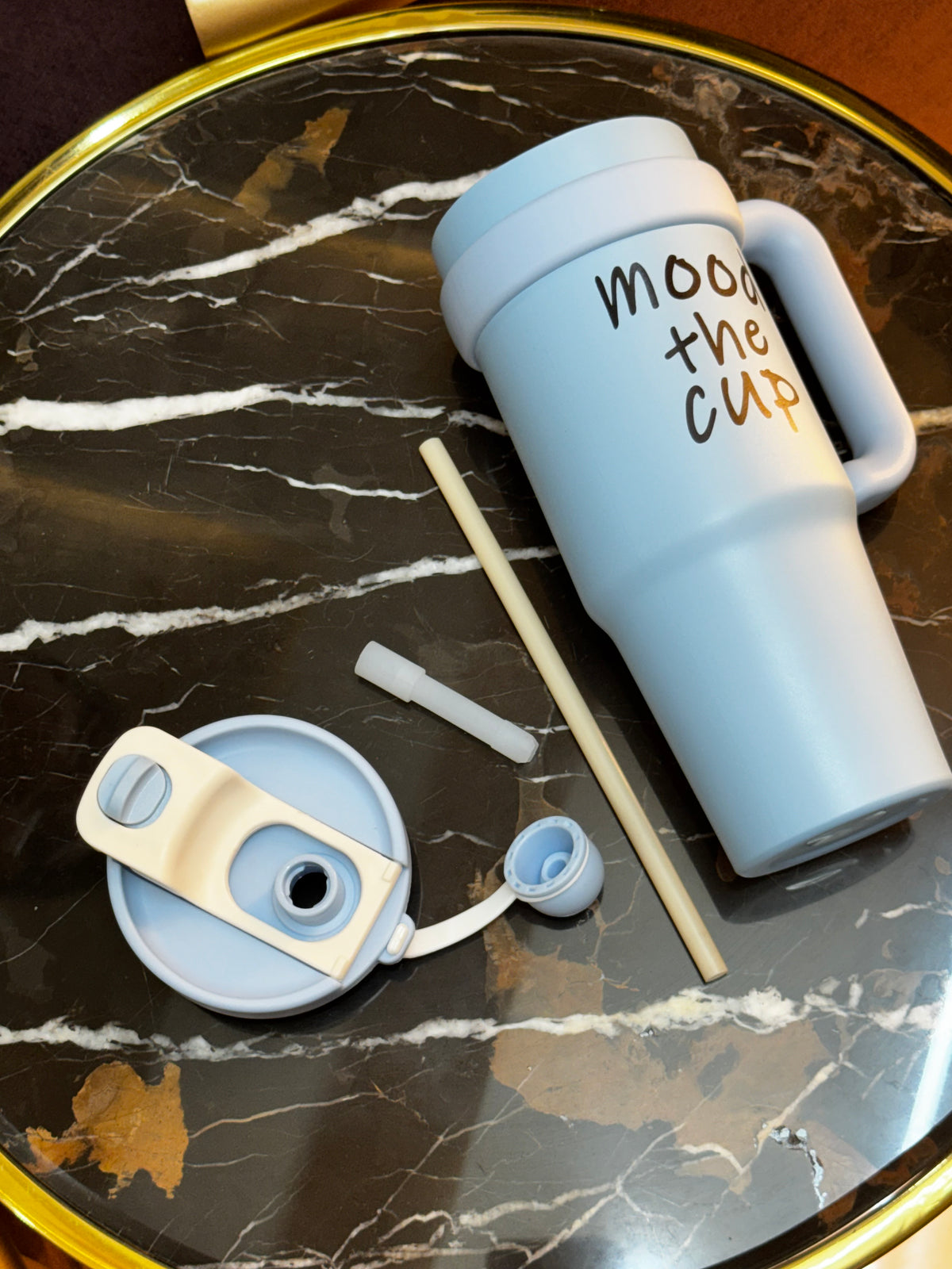 Mood the Cup Insulated Stainless Steel Tumbler with Handle – 900ml | Daily Clink