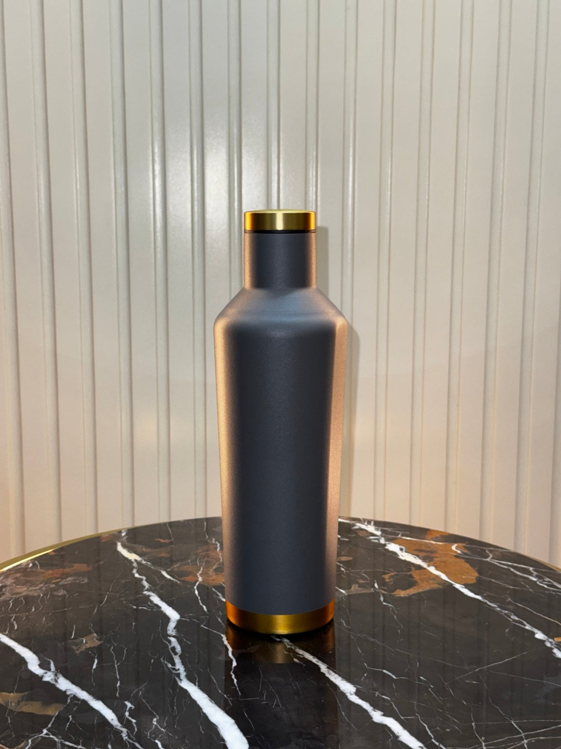 Premium Matte Insulated Bottle with Golden Accents | Daily Clink ✨