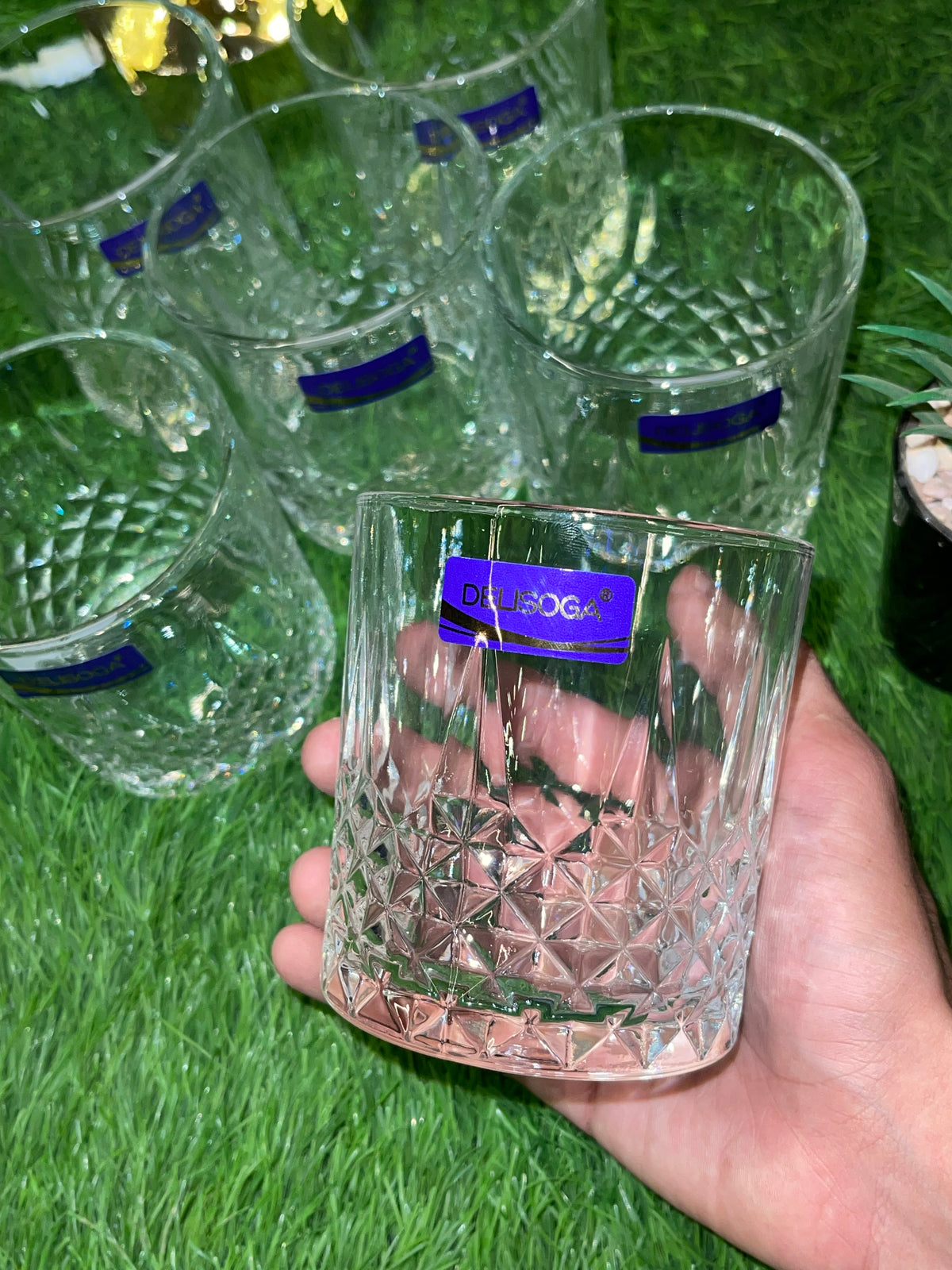 DSKB028-2 | Crystal-Cut Glass Tumblers 6-Piece Set ✨