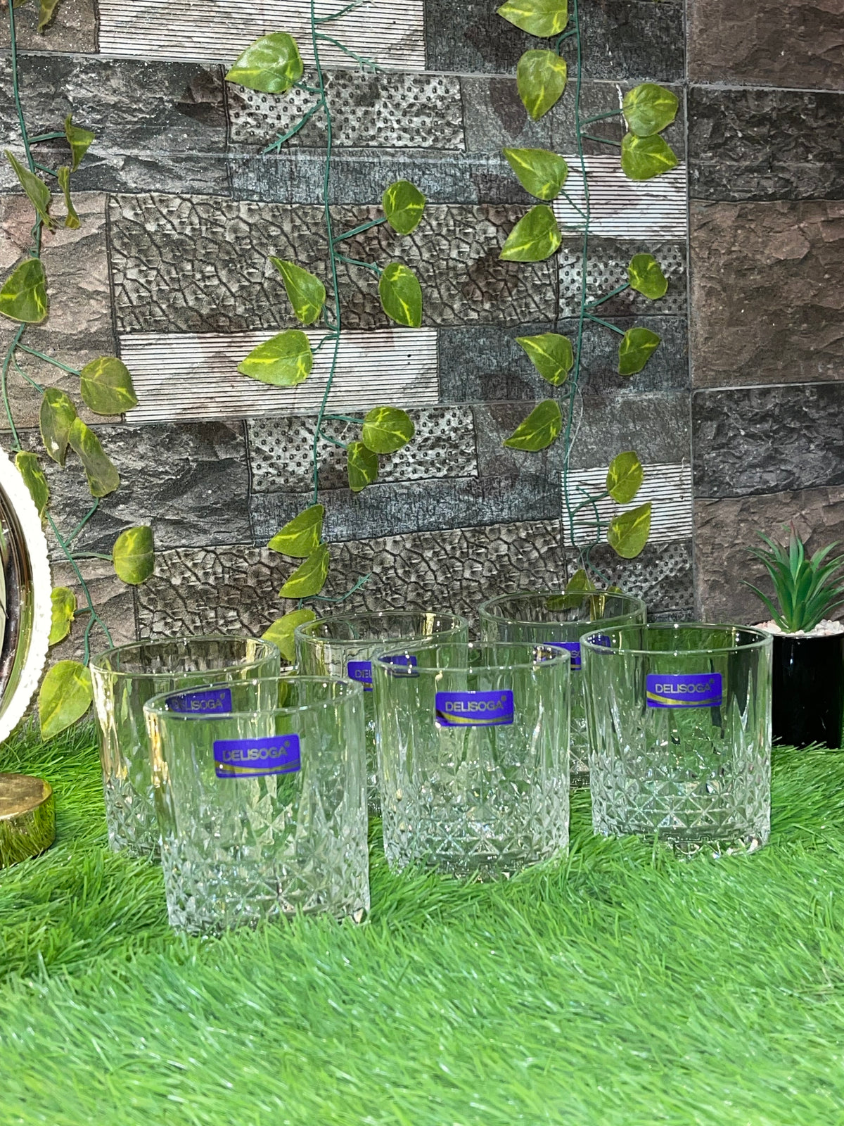 DSKB028-2 | Crystal-Cut Glass Tumblers 6-Piece Set ✨