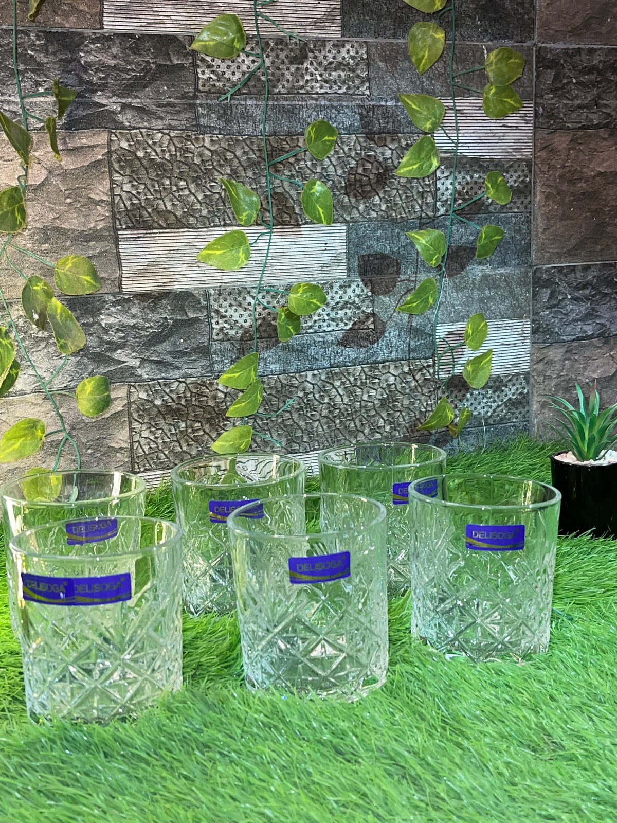 DSKB033-2 | Crystal Cut Glass Tumblers – Set of 6 ✨