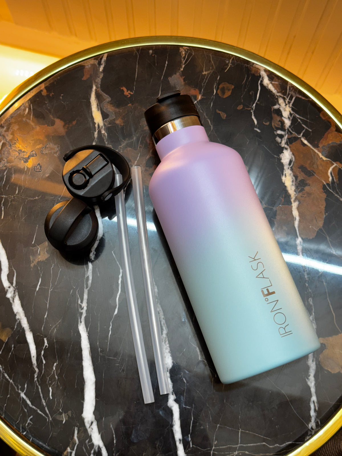 Iron Flask Gradient Stainless Steel Water Bottle | Blue & Lavender Mint | Daily Clink