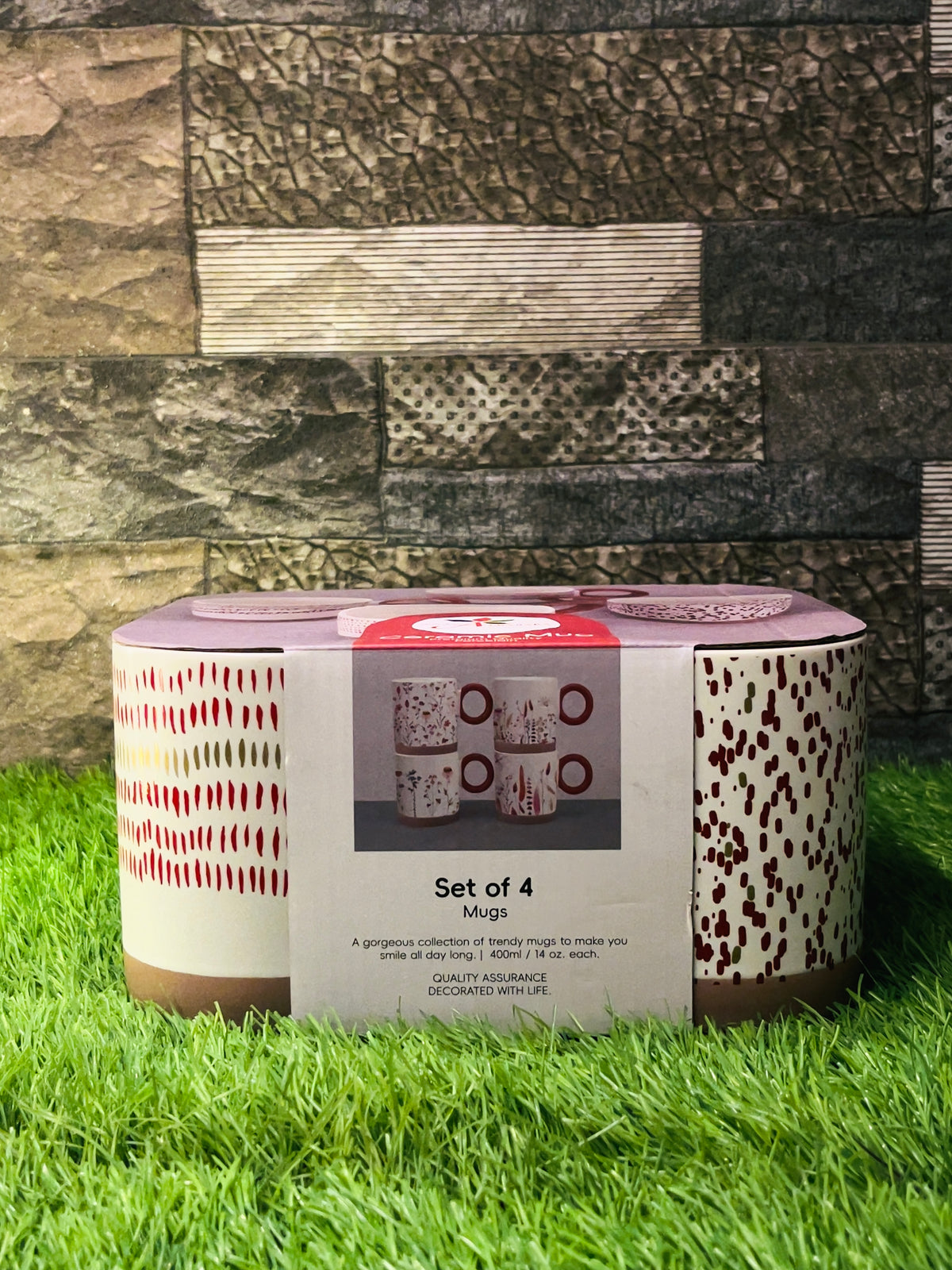 Everyday Ceramic Mug Set of 4 – 400ml | Daily Clink ☕❤️