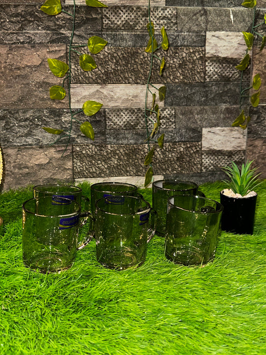 Crystal Clear Glass Mugs Set of 6 (240ml) | Daily Clink ☕