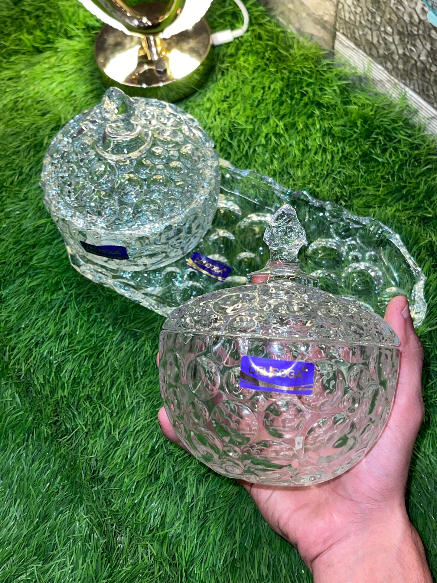 Glass Candy Jar Set with Matching Tray | Daily Clink ✨